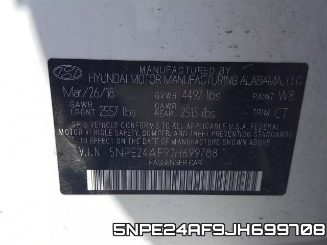 5NPE24AF9JH699708 фото 2