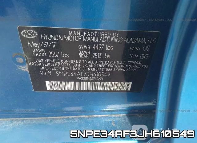 5NPE34AF3JH610549 фото 10