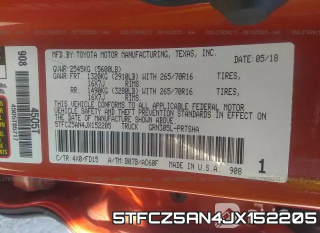 5TFCZ5AN4JX152205 фото 10