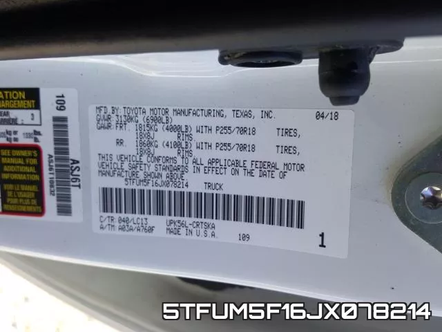 5TFUM5F16JX078214 фото 2