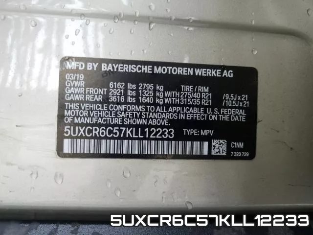 5UXCR6C57KLL12233 фото 2