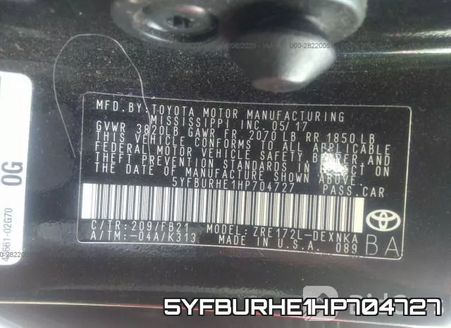 5YFBURHE1HP704727 фото 10