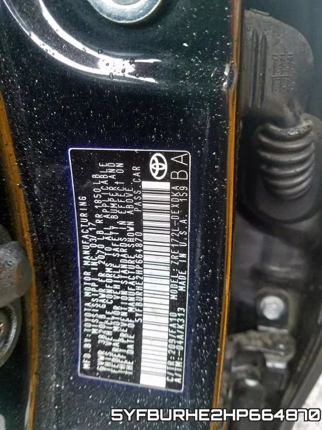 5YFBURHE2HP664870 фото 2