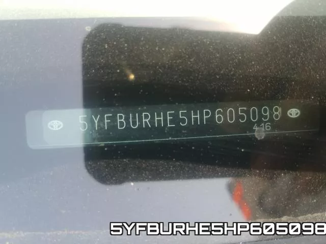 5YFBURHE5HP605098 фото 2