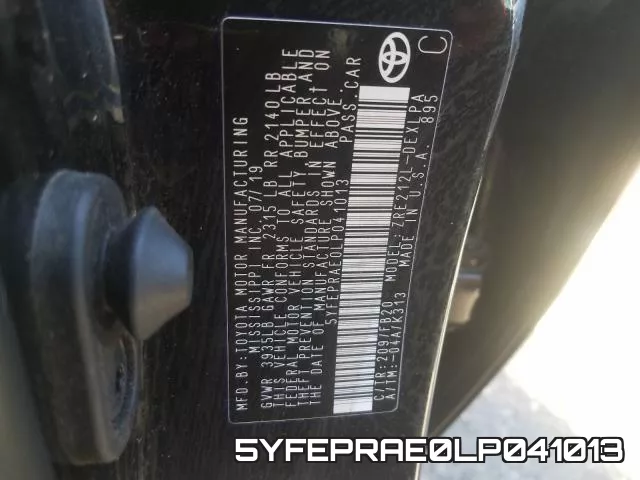 5YFEPRAE0LP041013 фото 2