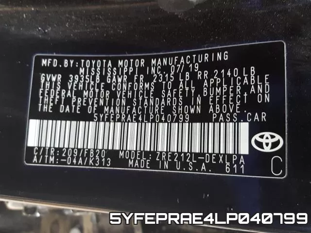 5YFEPRAE4LP040799 фото 2