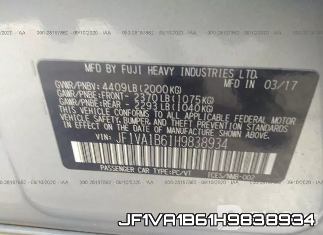 JF1VA1B61H9838934 фото 10