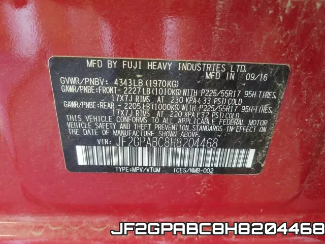 JF2GPABC8H8204468 фото 2
