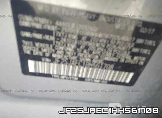 JF2SJAEC1HH561708 фото 10
