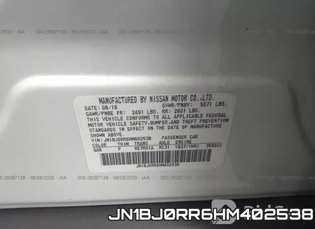 JN1BJ0RR6HM402538 фото 10