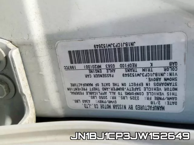 JN1BJ1CP3JW152649 фото 2