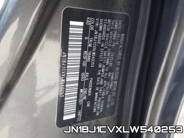 JN1BJ1CVXLW540253 фото 2
