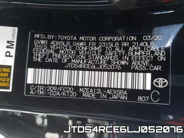 JTDS4RCE6LJ052076 фото 2