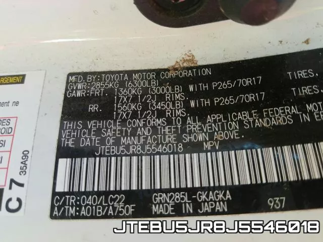JTEBU5JR8J5546018 фото 2
