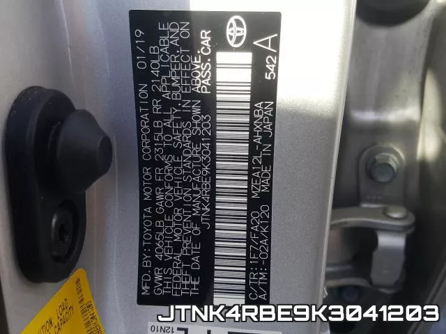 JTNK4RBE9K3041203 фото 2
