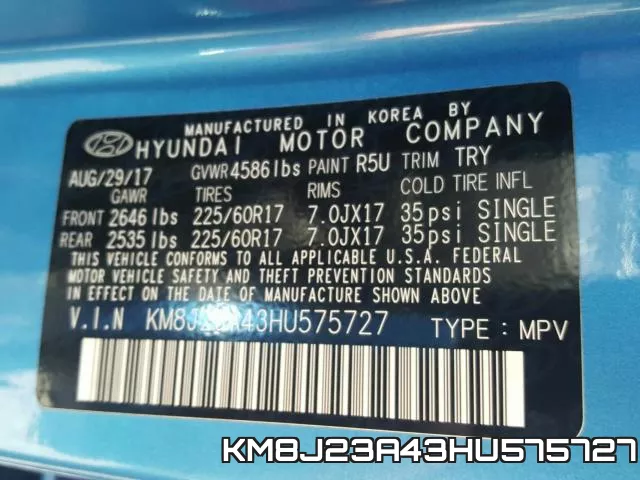 KM8J23A43HU575727 фото 2