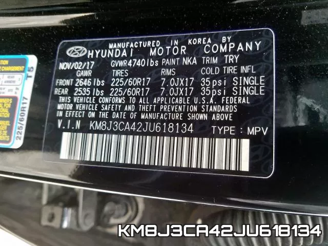 KM8J3CA42JU618134 фото 2