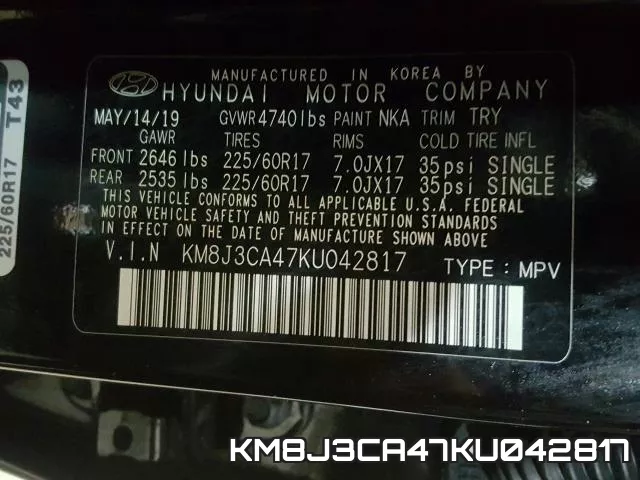 KM8J3CA47KU042817 фото 2