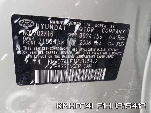 KMHD74LF1HU315412 фото 2