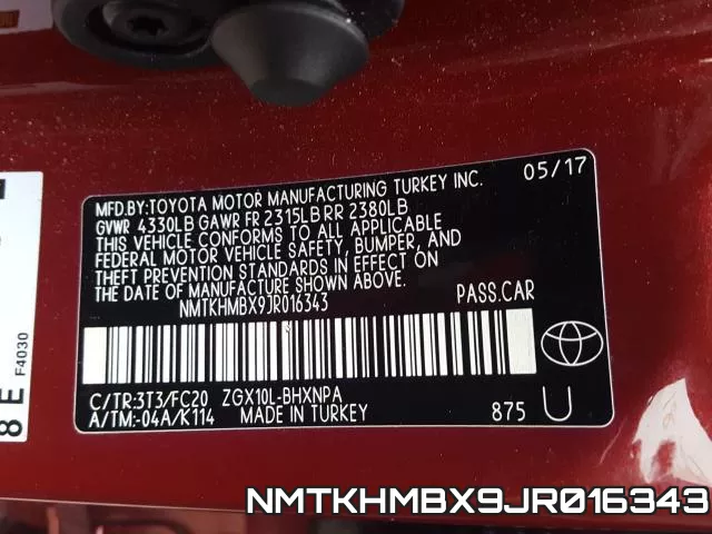 NMTKHMBX9JR016343 фото 2