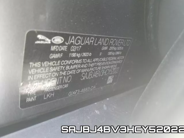 SAJBJ4BV3HCY52022 фото 2