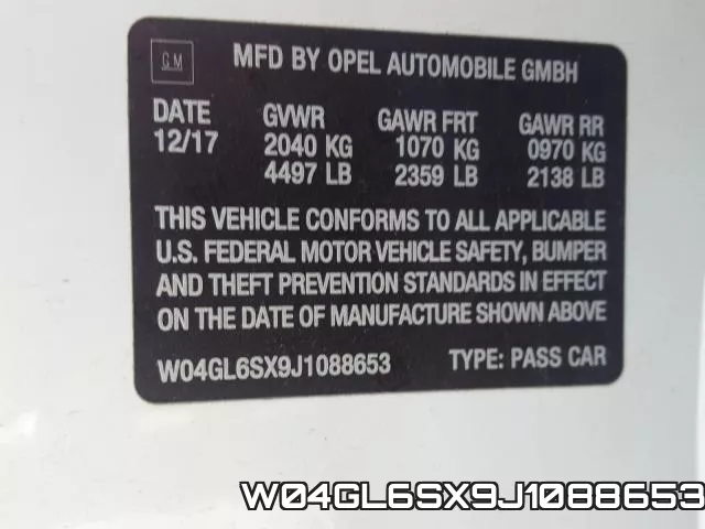 W04GL6SX9J1088653 фото 2