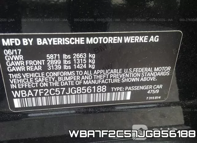 WBA7F2C57JG856188 фото 10