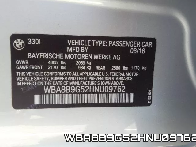 WBA8B9G52HNU09762 фото 2