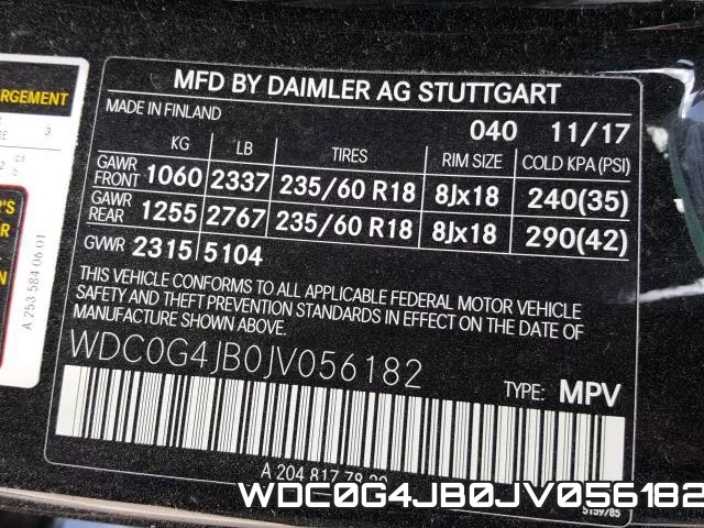 WDC0G4JB0JV056182 фото 2