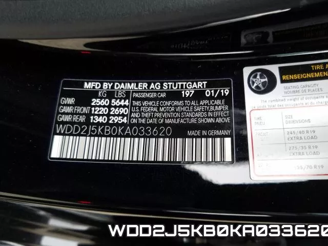 WDD2J5KB0KA033620 фото 2