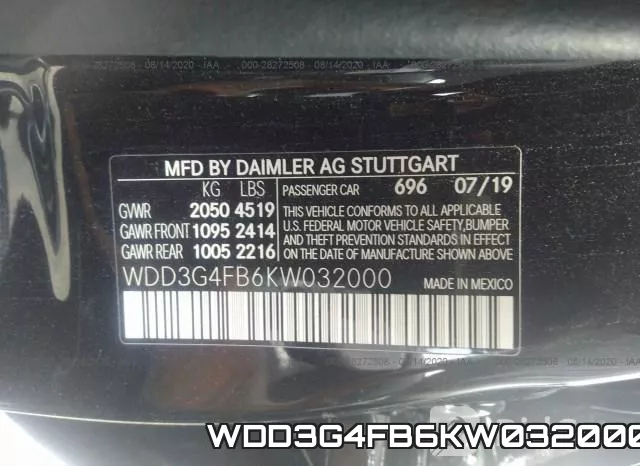 WDD3G4FB6KW032000 фото 10