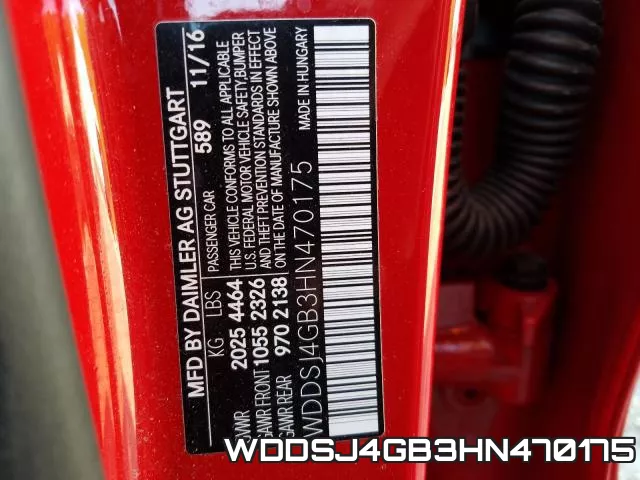 WDDSJ4GB3HN470175 фото 2