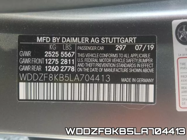 WDDZF8KB5LA704413 фото 2