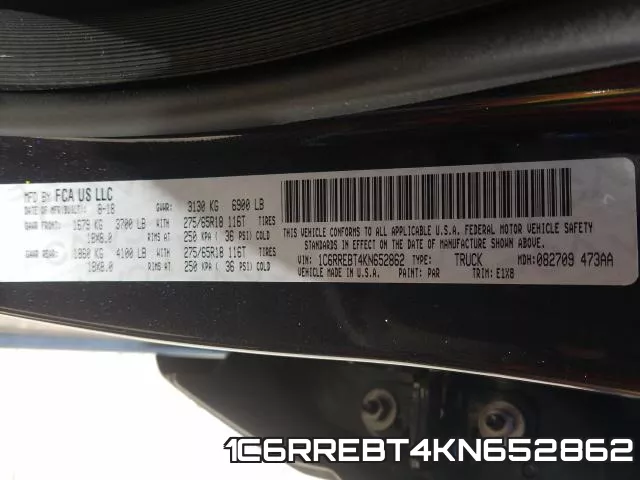 1C6RREBT4KN652862 фото 2