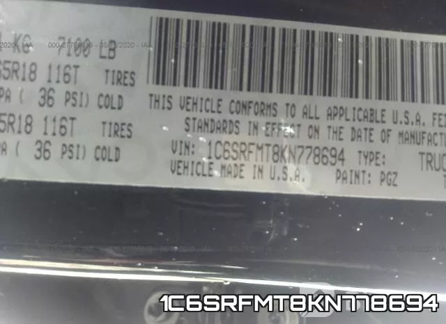 1C6SRFMT8KN778694 фото 10