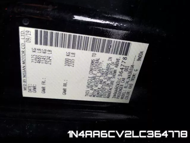1N4AA6CV2LC364778 фото 2