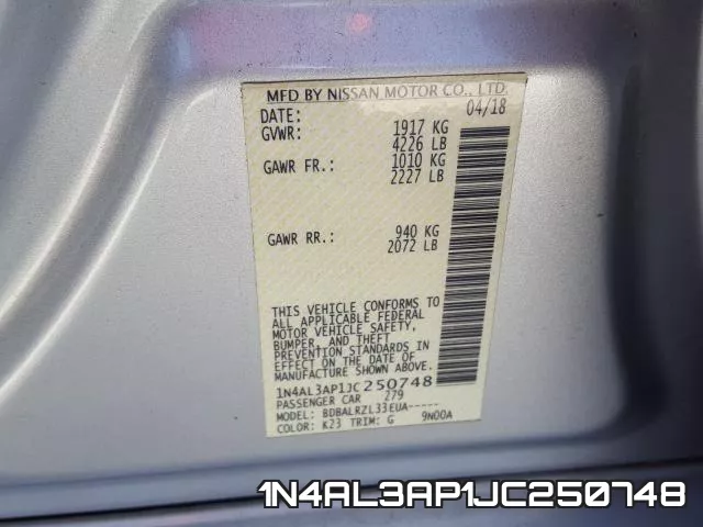 1N4AL3AP1JC250748 фото 2
