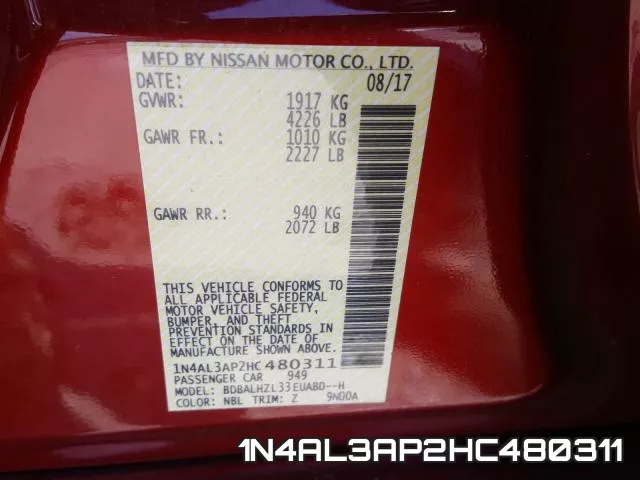 1N4AL3AP2HC480311 фото 2