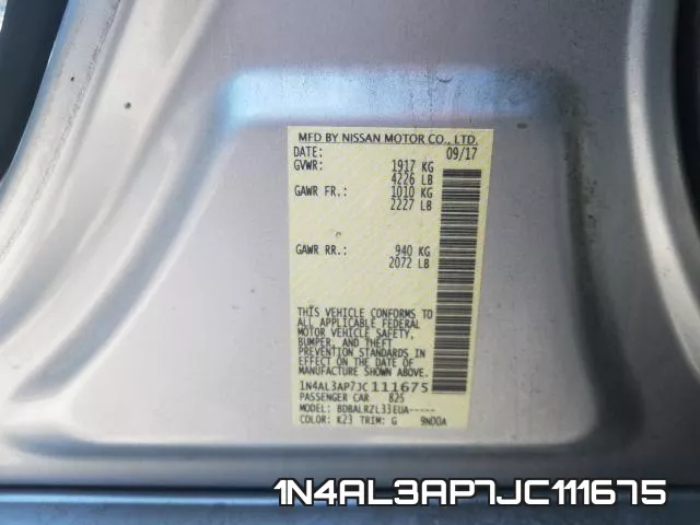 1N4AL3AP7JC111675 фото 2
