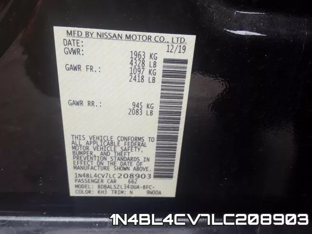 1N4BL4CV7LC208903 фото 2