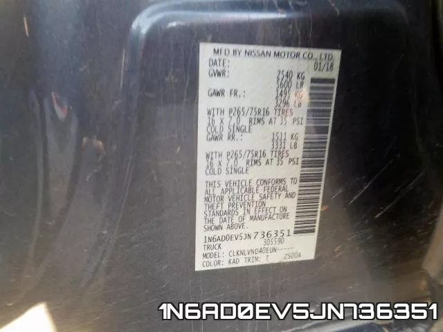 1N6AD0EV5JN736351 фото 2