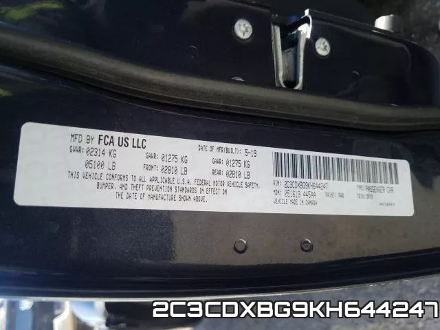 2C3CDXBG9KH644247 фото 2
