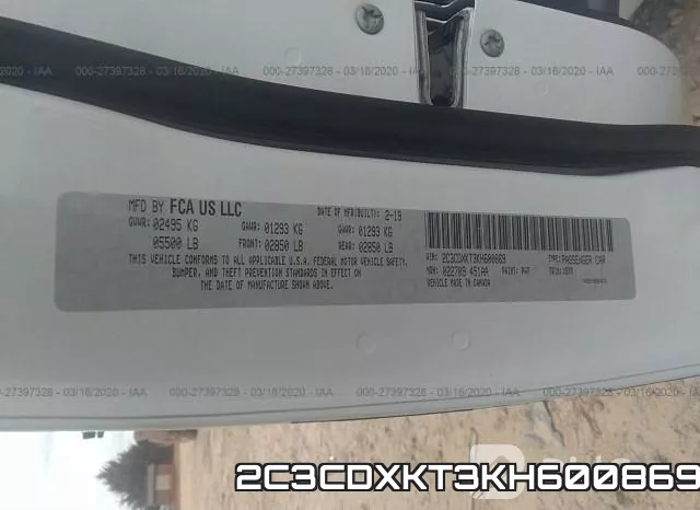 2C3CDXKT3KH600869 фото 10