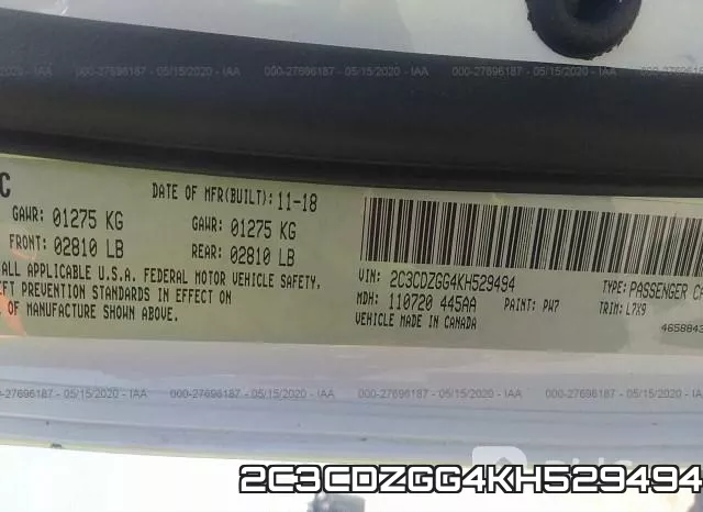 2C3CDZGG4KH529494 фото 10