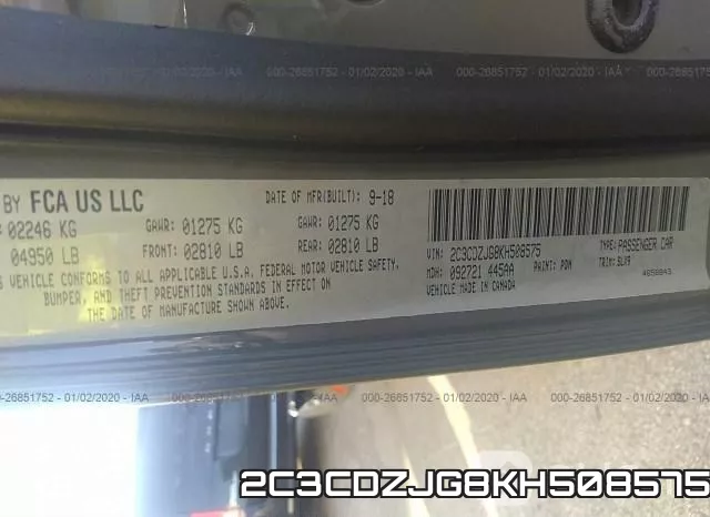 2C3CDZJG8KH508575 фото 10