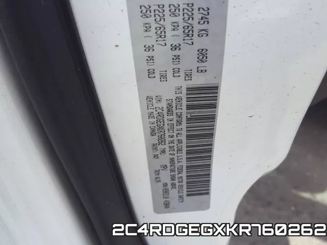 2C4RDGEGXKR760262 фото 2