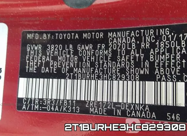 2T1BURHE3HC829308 фото 10