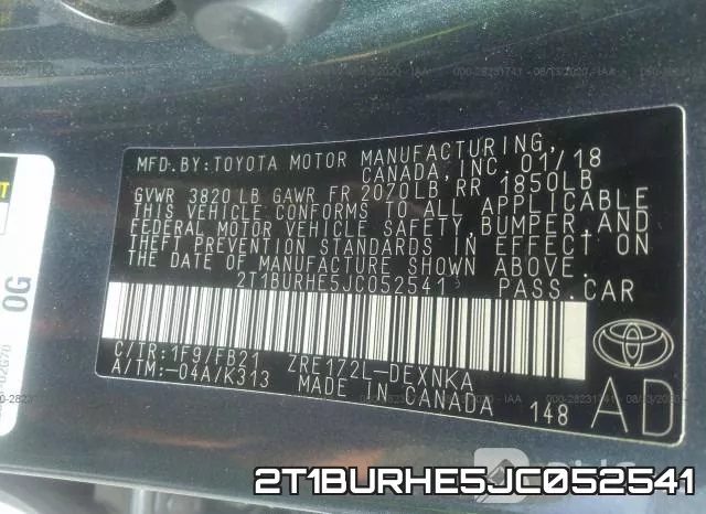 2T1BURHE5JC052541 фото 10