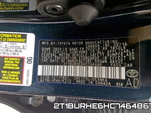 2T1BURHE6HC746486 фото 2