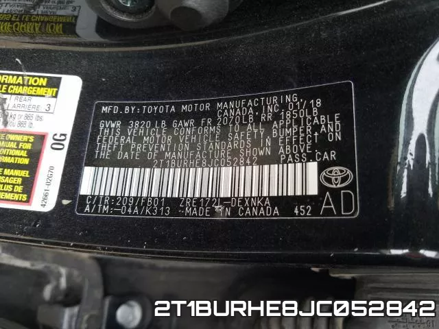 2T1BURHE8JC052842 фото 2